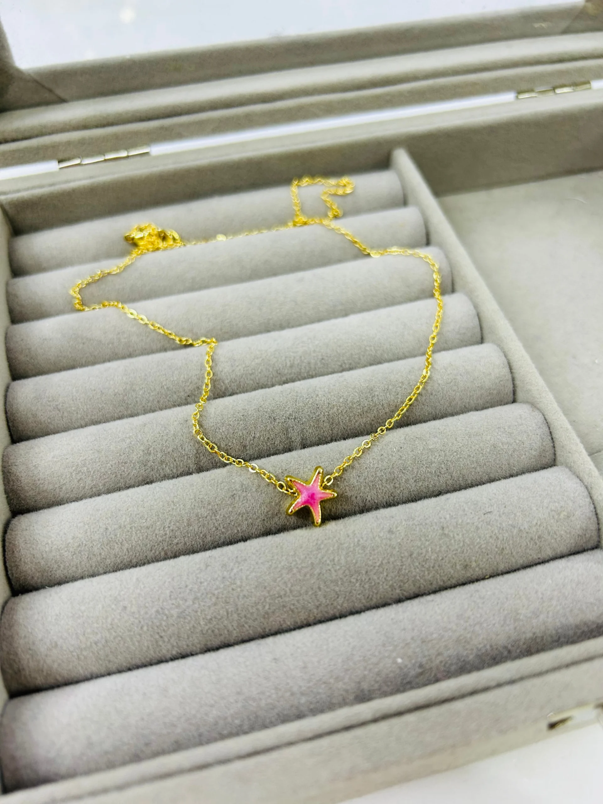 Minimal Pembe Sedef Yıldız Kolye Minimal Pembe Sedef Yıldız Kolye - Görsel 1