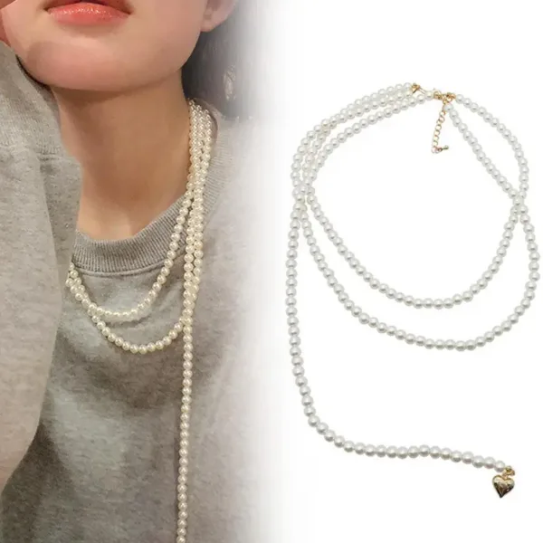 Ucu Kalpli Tasarım İnci Kolye