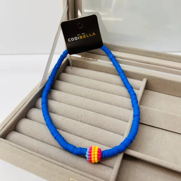 Saks Mavi Bob Mrly Fimo Kolye