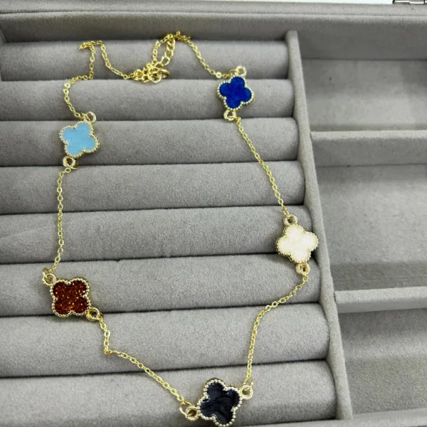 Cleff Renkli Yonca Kolye