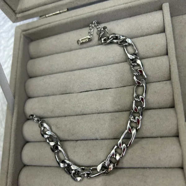 Çelik Erkek Figaro Bileklik