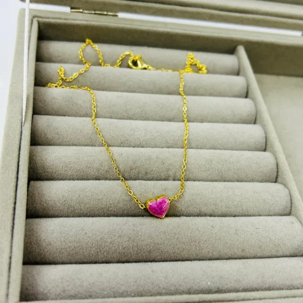 Minimal Pembe Sedef Kolye