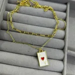 Vip 2 li Zincir As İskambil Kolye