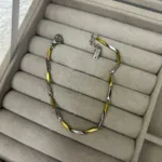 Çelik Erkek Çift Renk Kral Bileklik