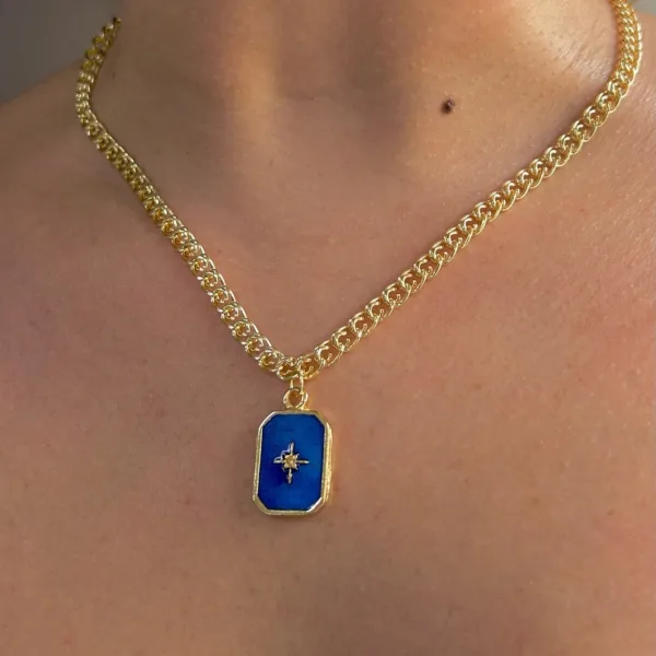 Kadın Mineli Kutup Yıldızı Kolye