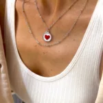 Vip Gümüş Renk 2 Lİ Kalp Kolye