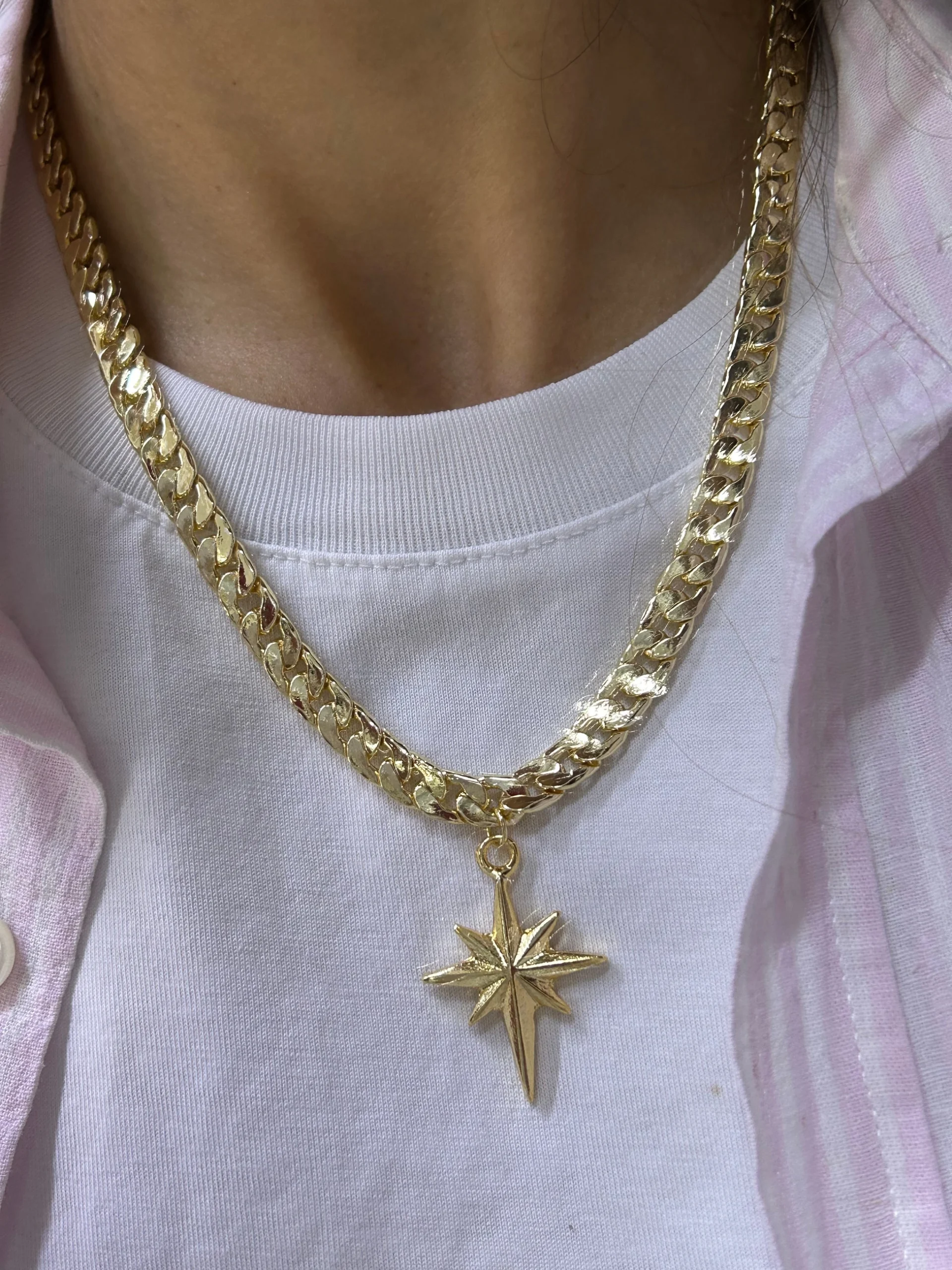 Vip Kalın Zincir Kuzey Yıldızı Kolye Vip Kalın Zincir Kuzey Yıldızı Kolye - Görsel 1