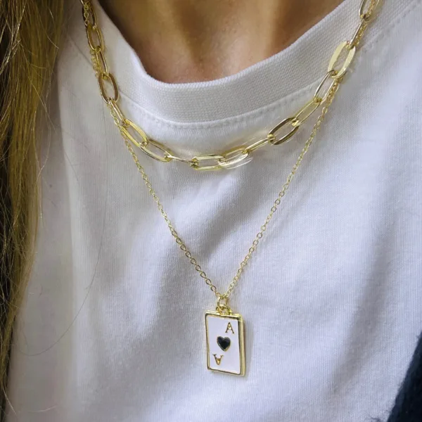 Vip 2 li Siyah Kalp As Kolye