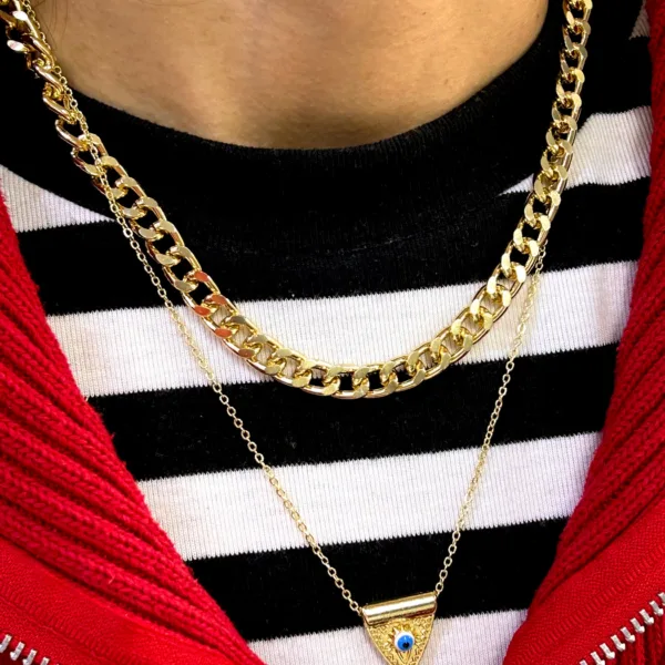 Vip 2 li Üçgen Göz Nazar Kolye