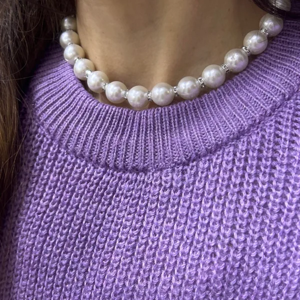 Büyük İnci Taşlı Kolye