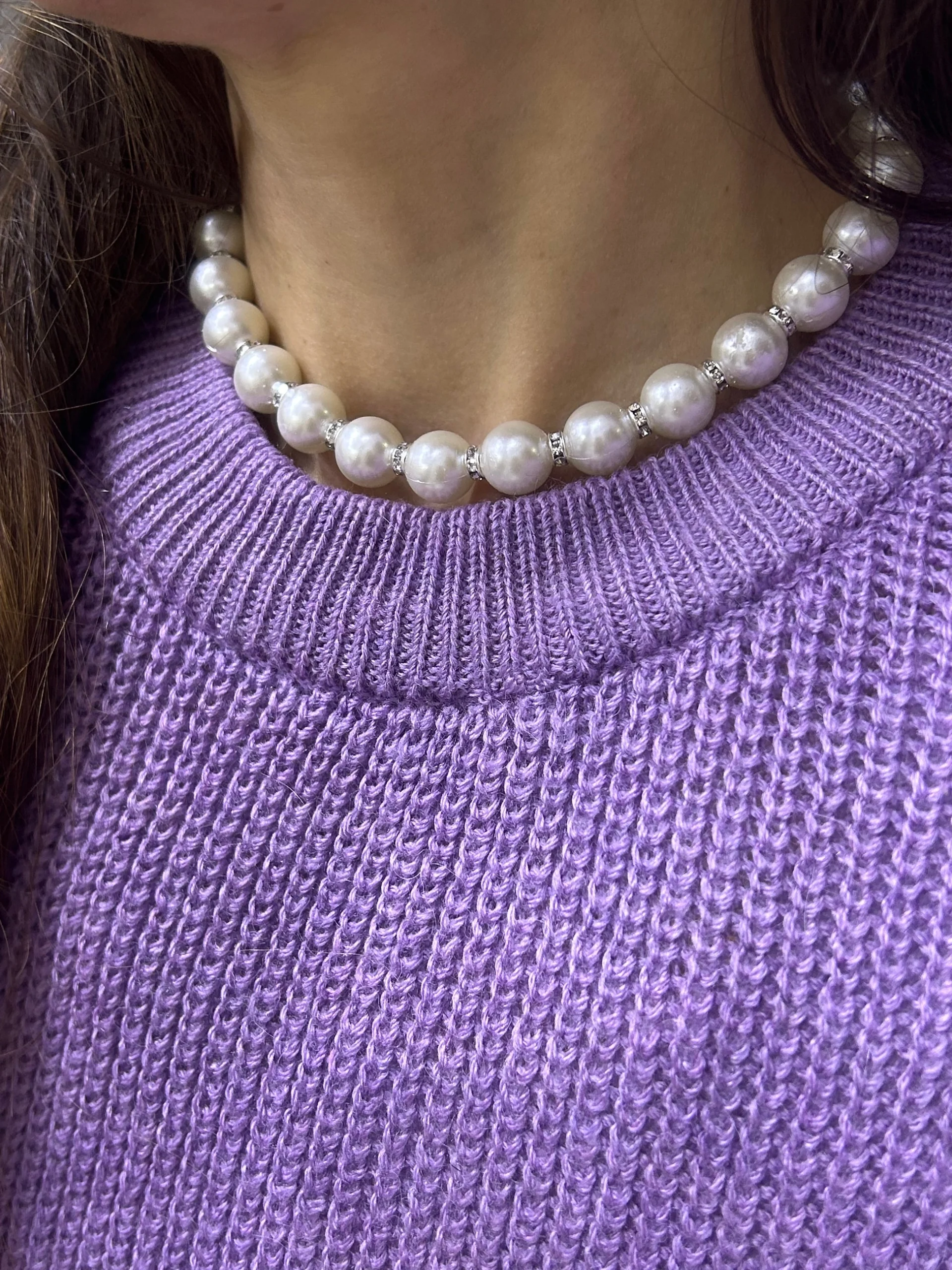 Büyük İnci Taşlı Kolye Büyük İnci Taşlı Kolye - Görsel 1