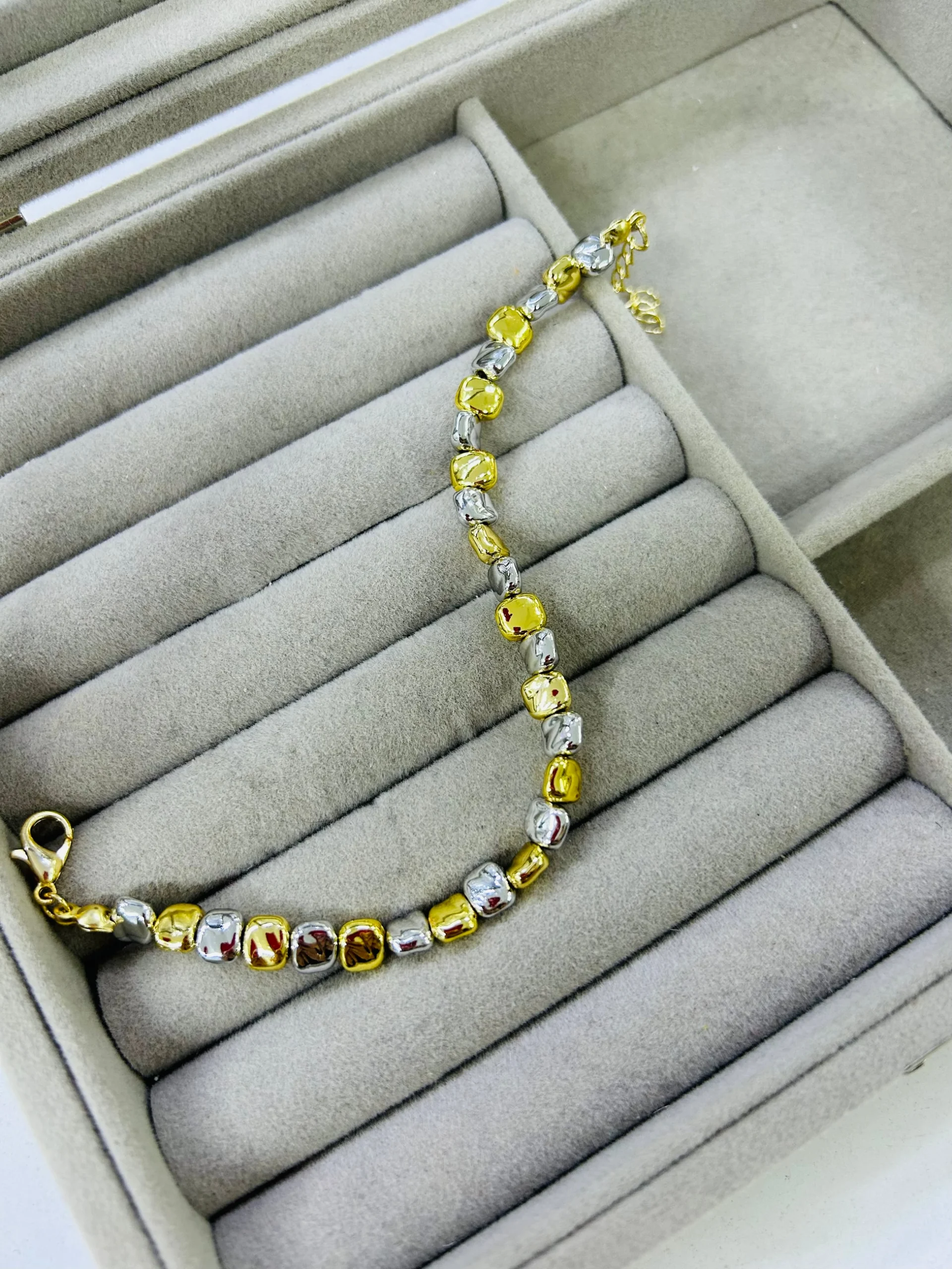 Vip Gold-Gümüş Renk Bohem Bileklik Vip Gold-Gümüş Renk Bohem Bileklik - Görsel 1