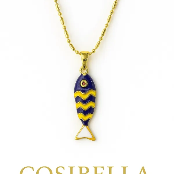 Altın Kaplama Saks Balık Kolye