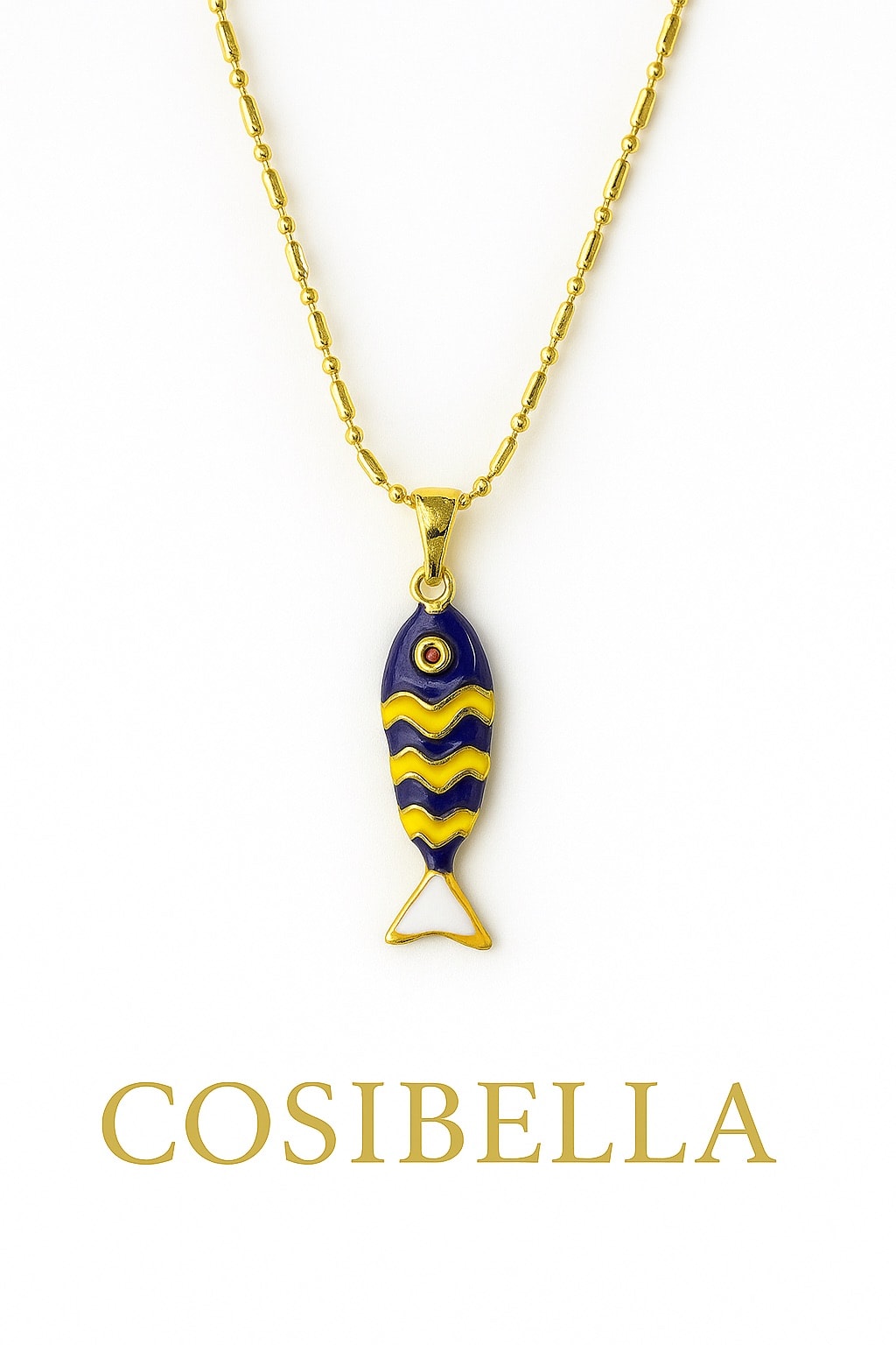 image_1950 Altın Kaplama Saks Balık Kolye - Görsel 1