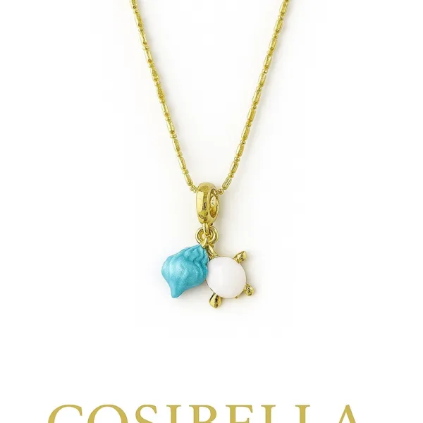 Altın Kaplama Kaplumbağa Charm Kolye