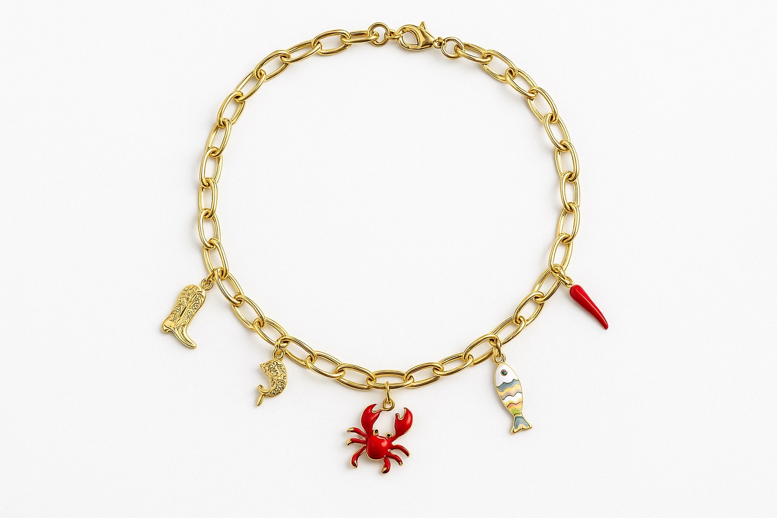 image_1950 Çelik Yengeç Charm Kolye - Görsel 1