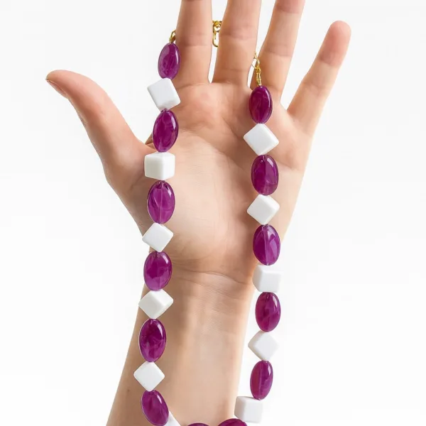 Mor Lolita Kemik Kolye