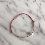 Kadın Kırmızı İncili İp Bileklik