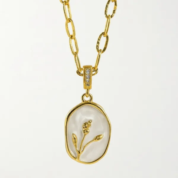 Çelik Lale Charm Kolye