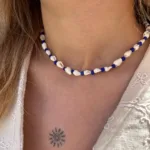 Vip Saks Mavi Deniz Kabuğu Kolye