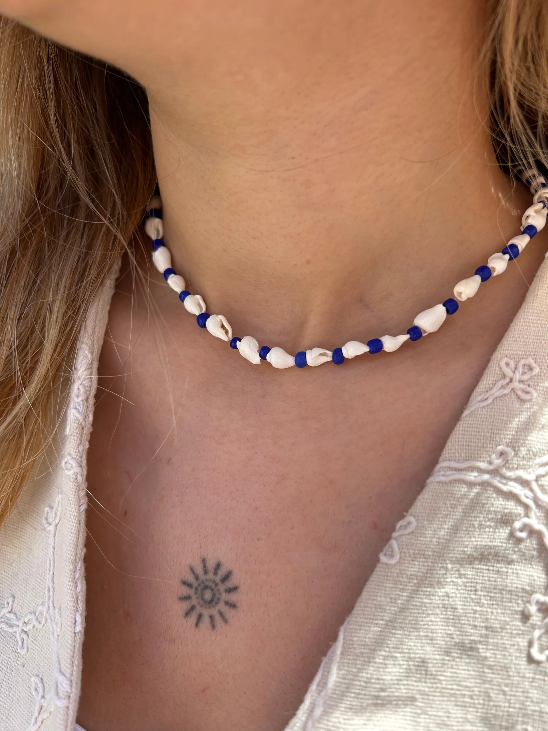 image_1950 Vip Saks Mavi Deniz Kabuğu Kolye - Görsel 1