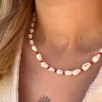 Vip Kırmızı Deniz Kabuğu Kolye