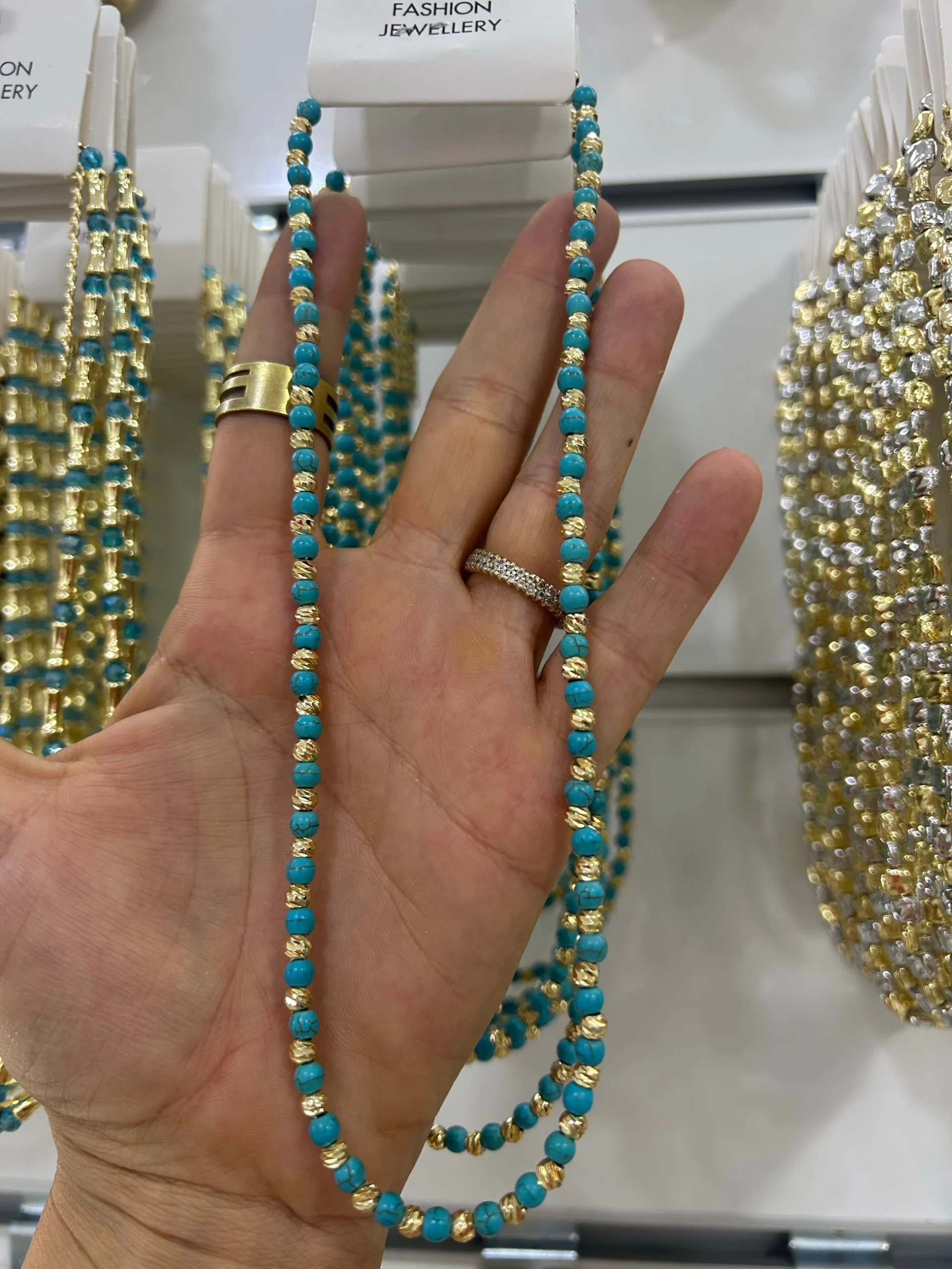 image_1950 Vip Turkuaz Taş Dorika Kolye - Görsel 1