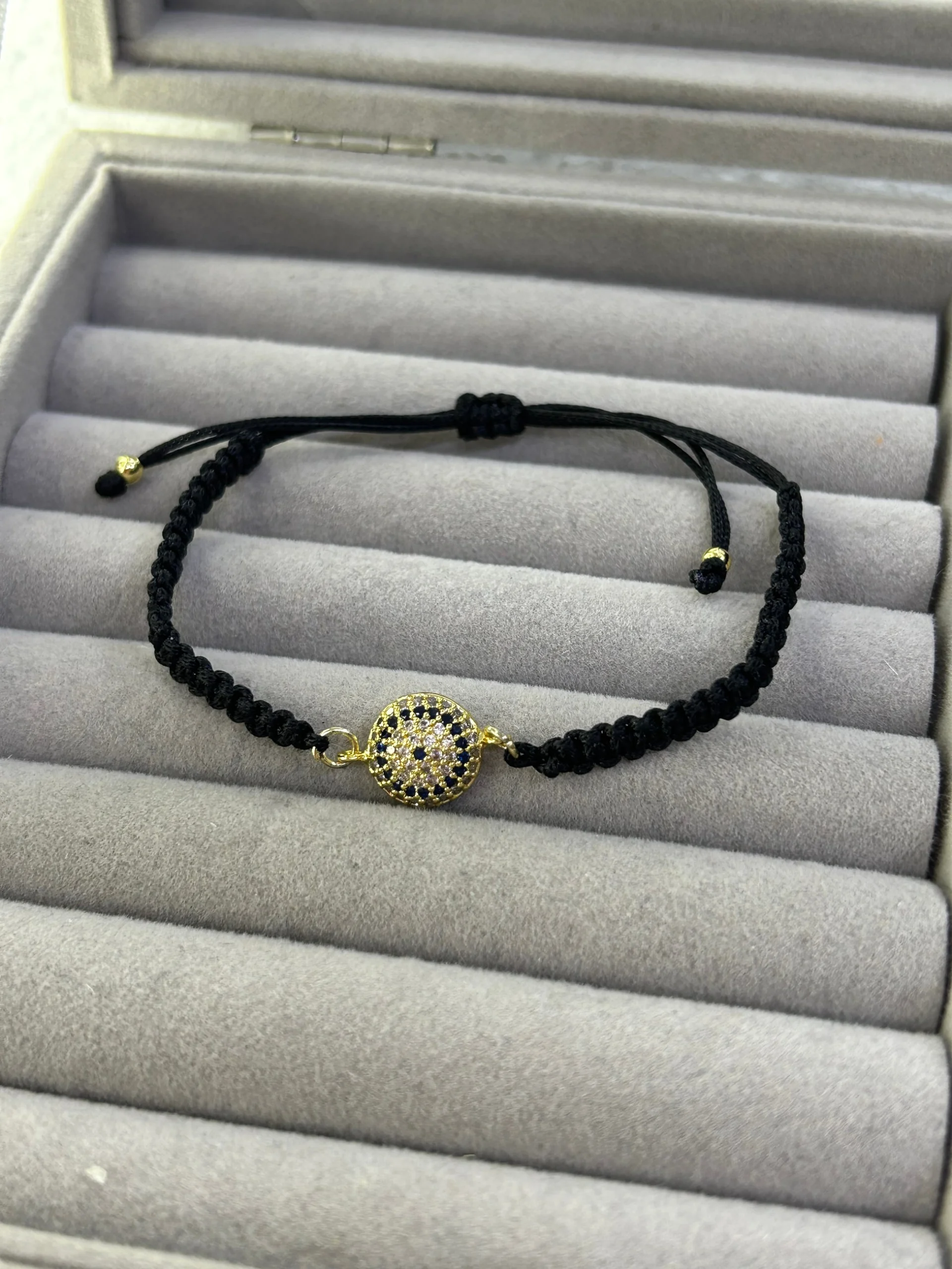 Siyah Makrome Zirkon Taş Nazar Bileklik Siyah Makrome Zirkon Taş Nazar Bileklik - Görsel 1