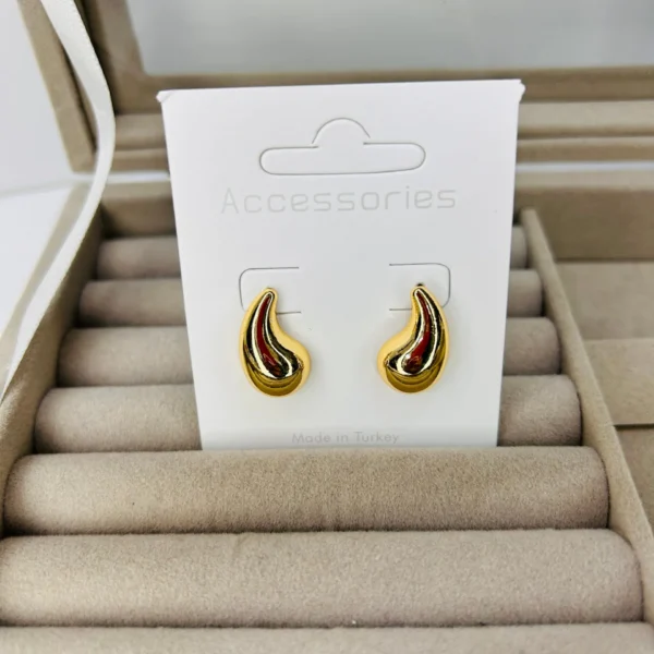 Küçük Boy Damla Küpe Gold