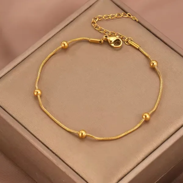 Çelik Gold Dorika Yılan Bileklik