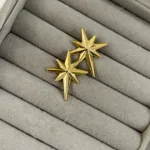 Gold Kuzey Yıldızı Küpe