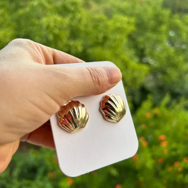 Gold Deniz Kabuğu Küpe