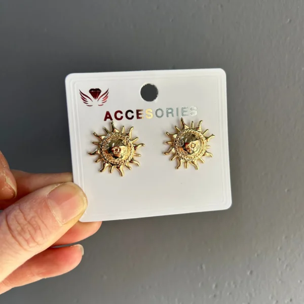 Gold Bombe Güneş Küpe