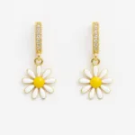 Altın Kaplama Papatya Küpe