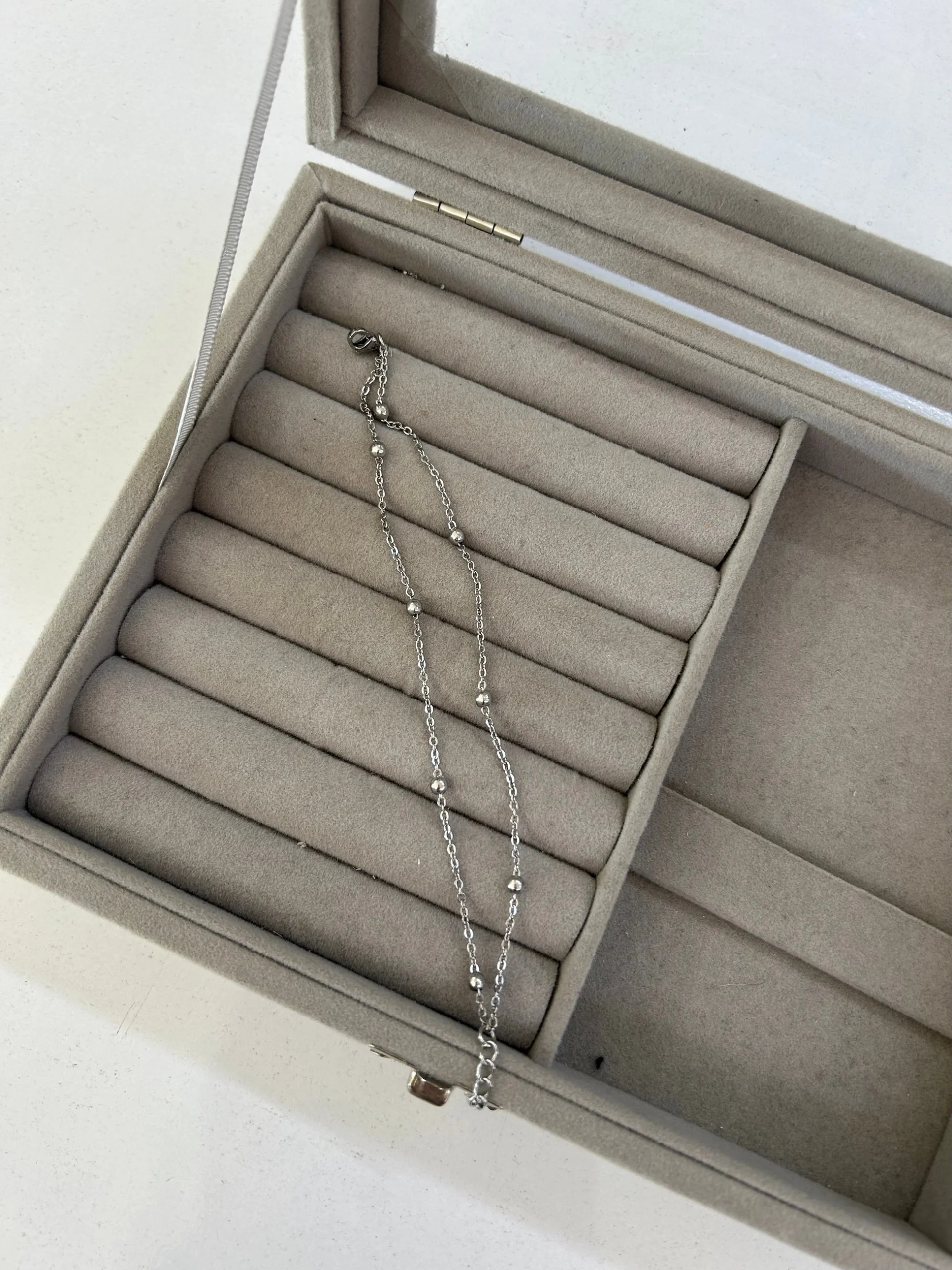 Çelik Topzincir Gümüş Renk 2li Bileklik Çelik Topzincir Gümüş Renk 2li Bileklik - Görsel 1