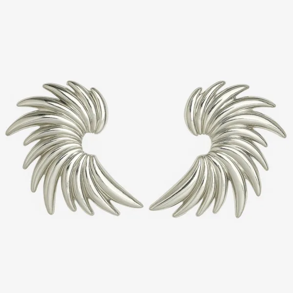 Gümüş Renk Kanat Küpe