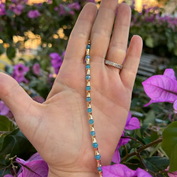 Vip Mavi Kristal Bohem Bileklik