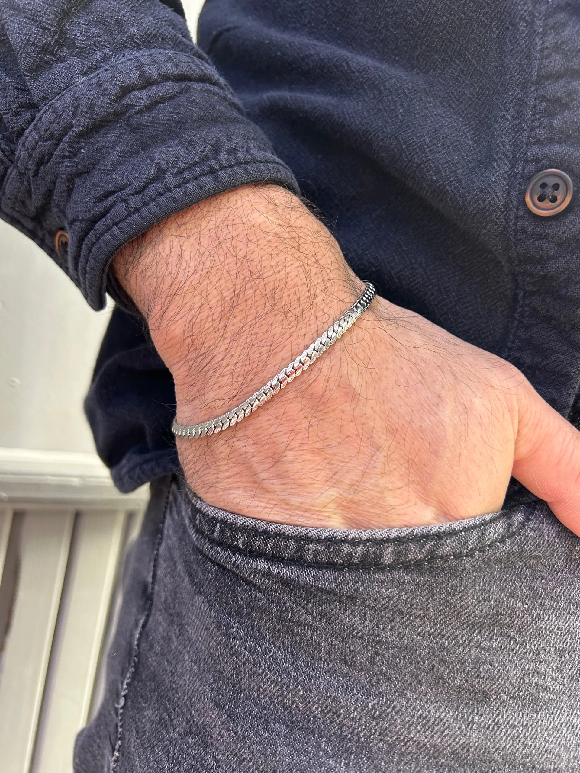 Erkek Çelik Sık Arpa Bileklik Erkek Çelik Sık Arpa Bileklik - Görsel 1