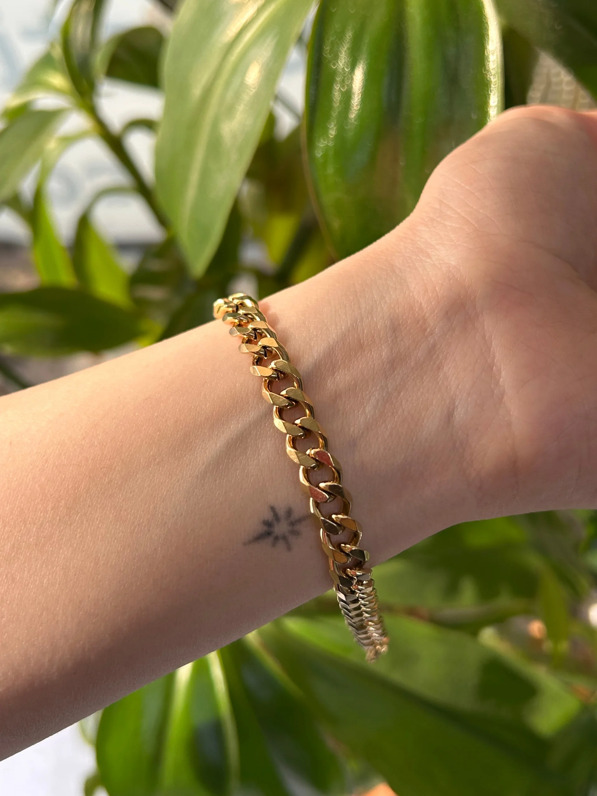 Çelik Kalın Traşlı Arpa Zincir Bileklik Çelik Kalın Traşlı Arpa Zincir Bileklik - Görsel 1