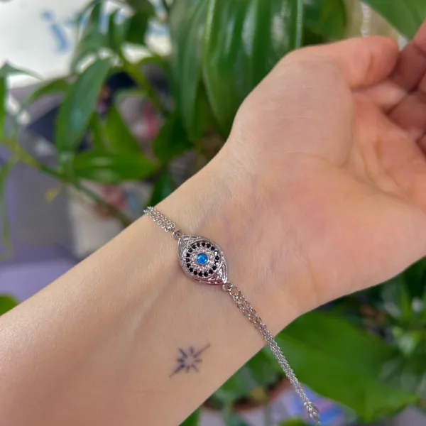 Çelik Gümüş Renk Göz Bileklik
