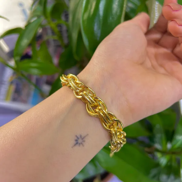 Vip Kalın İçiçe Burgu Bileklik