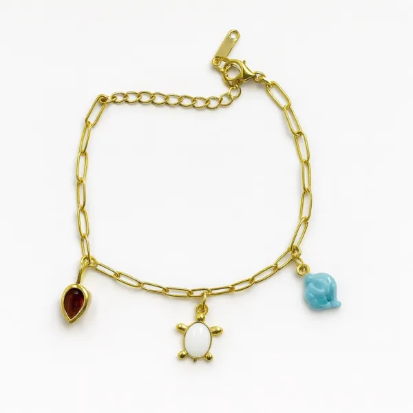 Çelik Kaplumbağa Charm Bileklik