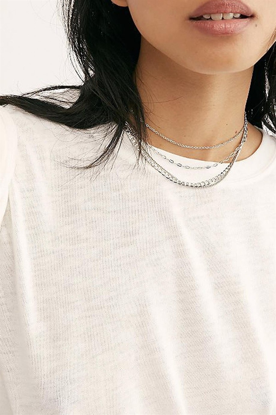 Gümüş Rengi Zincir Seti | cosibella.com.tr Çelik Gümüş Rengi Zincir Seti - Görsel 1