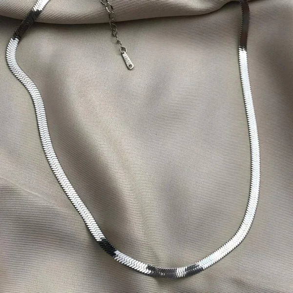 Çelik Gümüş Renk İtalyan Zincir Kolye