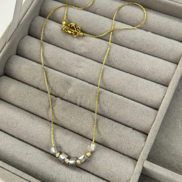 Çelik Parlak Dorika Kolye