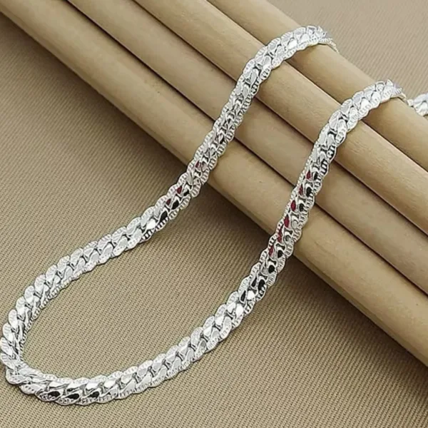 Çelik Gümüş Renk Sık Arpa Kolye