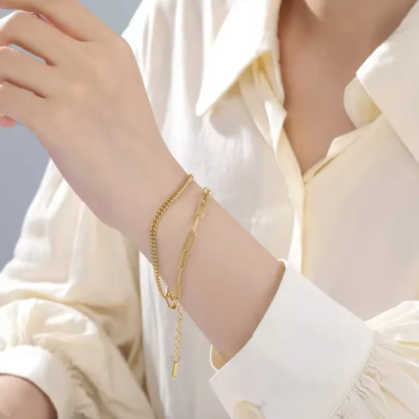 Çelik 2li Arpa Ataç Bileklik