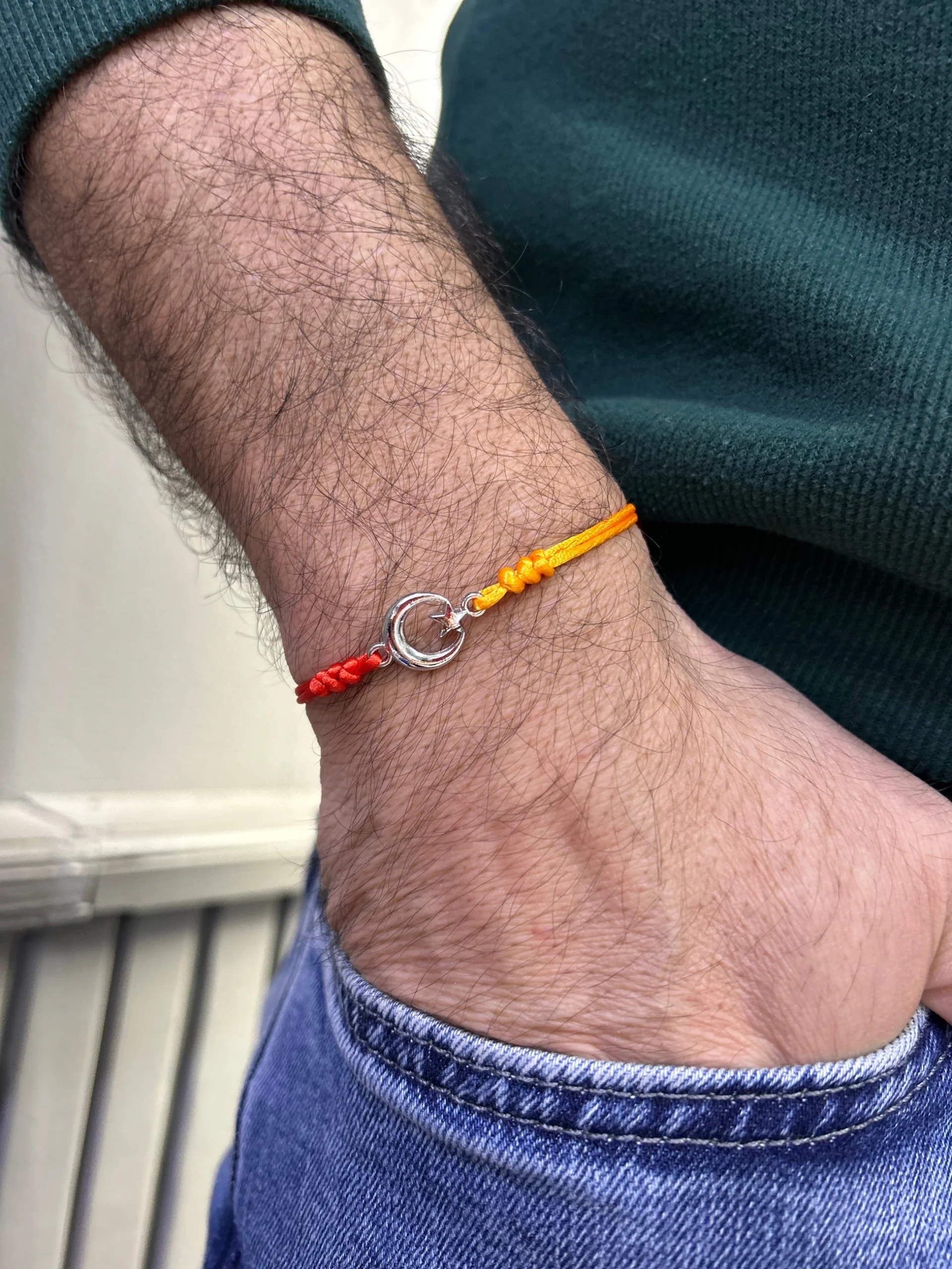 Ayyıldız Galatasaray Bilekliği Ay yıldız Taraftar Bilekliği - Görsel 1