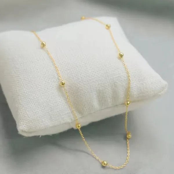 Çelik Gold Top Zincir Kolye