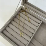 Çelik Gold  Renk  Mini Kalp Kolye